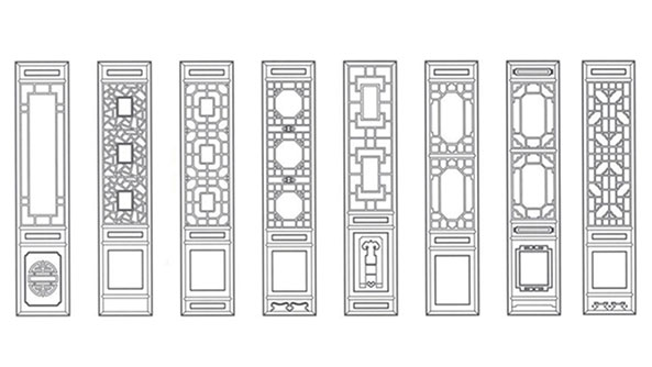丰泽喜迎门中式花格CAD设计图样式大全